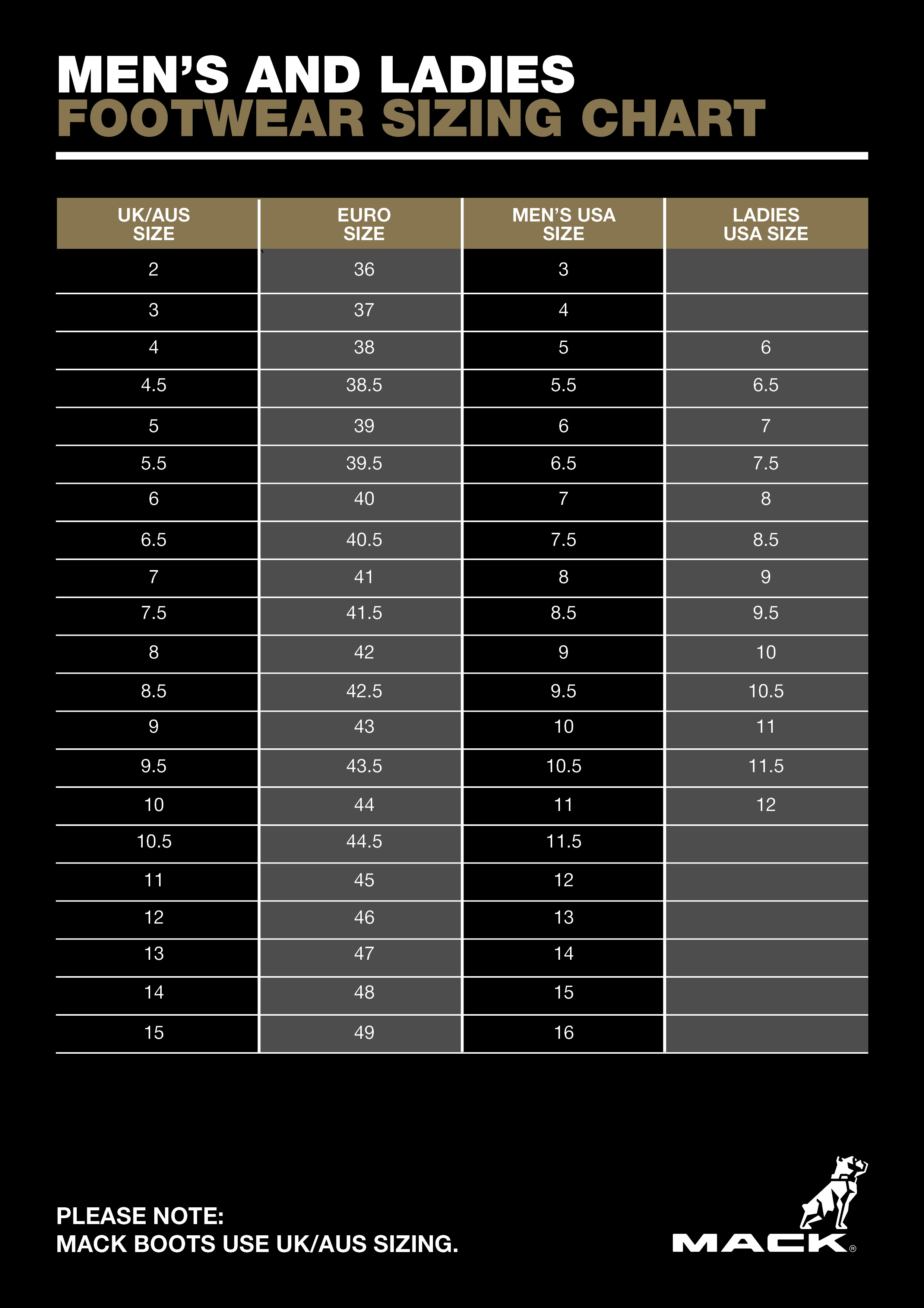 Sizing Guide